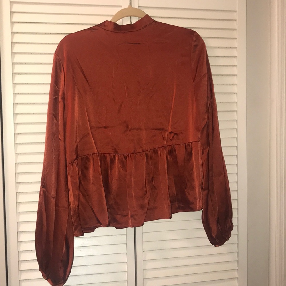 🔥HP🔥David Lerner necktie Blouse.🔥🔥🔥🔥🔥🔥 - Picture 6 of 6
